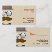 Rendez-vous Carte de visite de salon de coiffure de moustache (Devant / Derrière)