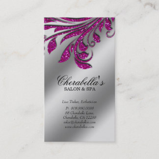 Rendez-vous Carte de visite de salon Elegant rose Parties scin