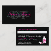 RENDEZ-VOUS CARTE DE VISITE DE TECHNICIEN DE CLOU (Devant / Derrière)