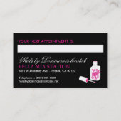 RENDEZ-VOUS CARTE DE VISITE DE TECHNICIEN DE CLOU (Dos)