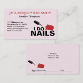 Rendez-vous Carte de visite de technicien d'ongles customisé (Devant / Derrière)