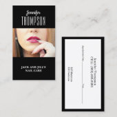 Rendez-vous Carte de visite de technicien d'ongles customisé (Devant / Derrière)