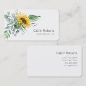 Rendez-vous Carte de visite de tournesol rustique (Devant / Derrière)