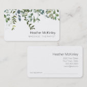 Rendez-vous Carte de visite de verdure Eucalyptus inspiré de l (Devant / Derrière)