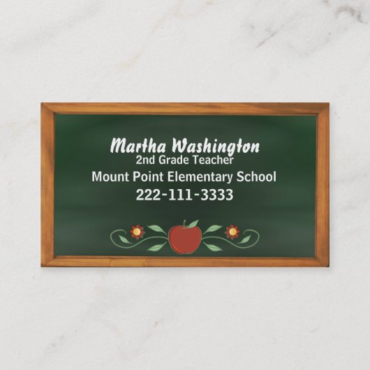 Rendez-vous Carte de visite démodé de panneau de craie du (Devant)