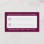 Rendez-vous Carte de visite DENTAIRE (Dos)