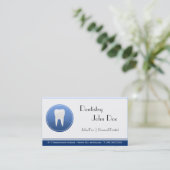 Rendez-vous Carte de visite dentaire de dentiste blanc élégant (Debout devant)