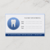 Rendez-vous Carte de visite dentaire de dentiste blanc élégant (Dos)