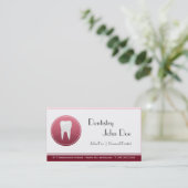 Rendez-vous Carte de visite dentaire de dentiste blanc élégant (Debout devant)