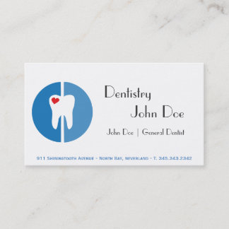 Rendez-vous Carte de visite dentaire de dents de dentiste