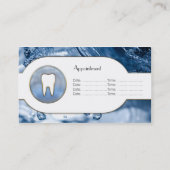 Rendez-vous Carte de visite dentaire de l'eau bleue de (Dos)
