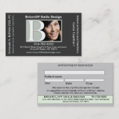 Rendez-vous Carte de visite dentaire personnalisable de (Devant / Derrière)