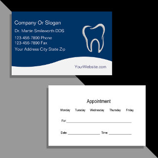 Rendez-vous Carte de visite dentiste