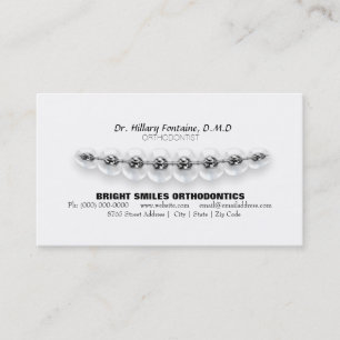 Rendez-vous Carte de visite d'orthodontiste avec la carte de