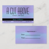 Rendez-vous Carte de visite du salon de beauté pourpre (Devant / Derrière)