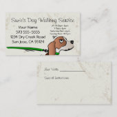 Rendez-vous Carte de visite du service de marche des chiens (Devant / Derrière)