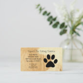 Rendez-vous Carte de visite du service de pose pour animaux (Debout devant)