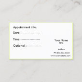 Rendez-vous Carte de visite du yoga (Dos)