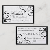 Rendez-vous Carte de visite élégant de salon de beauté (Devant / Derrière)
