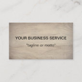 Rendez-vous Carte de visite en bois rustique professionnel (Dos)