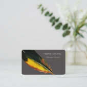 Rendez-vous Carte de visite en plume élégant (Debout devant)