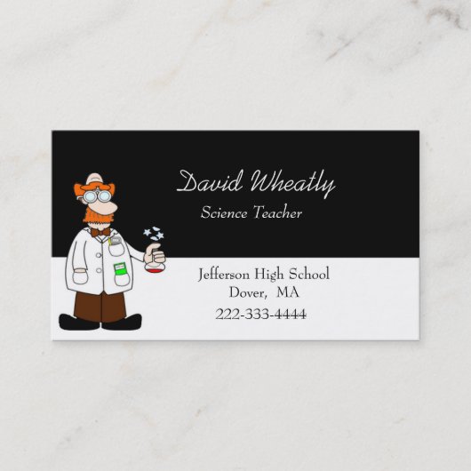 Rendez-vous Carte de visite enseignant en sciences (Devant)