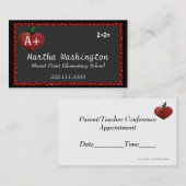 Rendez-vous Carte de visite fait sur commande de professeurs (Devant / Derrière)