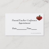 Rendez-vous Carte de visite fait sur commande de professeurs (Dos)