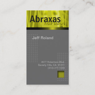 Rendez-vous Carte de visite gris "Abraxas " de jaune à la mod