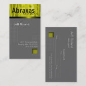 Rendez-vous Carte de visite gris "Abraxas " de jaune à la mode (Devant / Derrière)