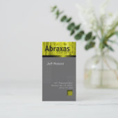 Rendez-vous Carte de visite gris "Abraxas " de jaune à la mode (Debout devant)