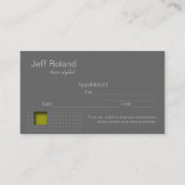 Rendez-vous Carte de visite gris "Abraxas " de jaune à la mode (Dos)