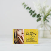 RENDEZ-VOUS CARTE DE VISITE GRUNGE JAUNE TEXTURISÉ DE SALON DE (Debout devant)