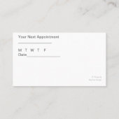 Rendez-vous Carte de visite Médicale classique (Dos)