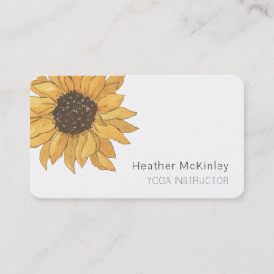 Rendez-vous Carte de visite minimal de tournesol d'aquarelle