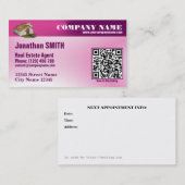 Rendez-vous Carte de visite moderne de code de QR (Devant / Derrière)