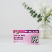 Rendez-vous Carte de visite moderne de code de QR (Debout devant)