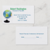 Rendez-vous Carte de visite mondial des enseignants du monde (Devant / Derrière)