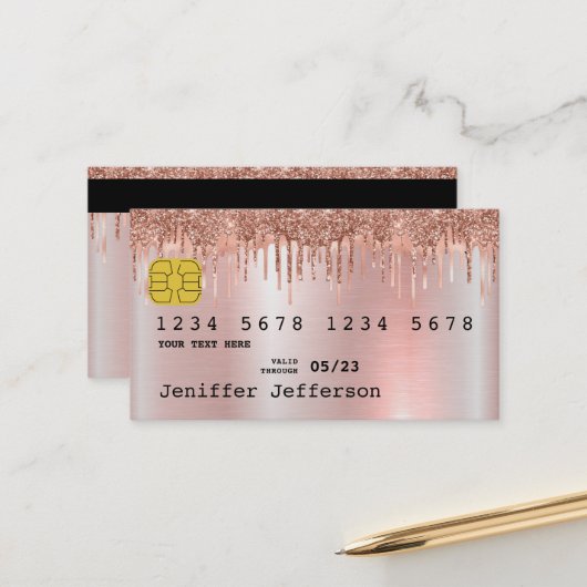 Rendez-vous Carte de visite par carte de crédit (Devant/Arrière en situation)