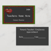 Rendez-vous Carte de visite personnalisable de professeurs (Devant / Derrière)