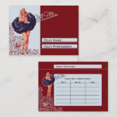 Rendez-vous Carte de visite potelé - pin-up (Devant / Derrière)