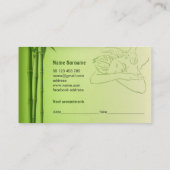 Rendez-vous Carte de visite pour le thérapeute de massage (Dos)