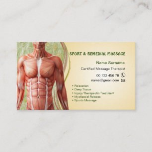 Rendez-vous Carte de visite pour thérapeute de massage