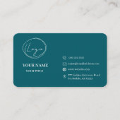 Rendez-vous Carte de visite professionnelle sarcelle minimalis (Devant)