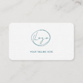 Rendez-vous Carte de visite professionnelle sarcelle minimalis (Dos)