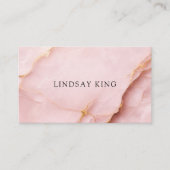 Rendez-vous Carte de visite QR Code en marbre rose élégant (Devant)