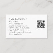 Rendez-vous Carte de visite QR Code Fée Capriceuse (Dos)