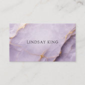 Rendez-vous Carte de visite QR Code Marbre Violet Élégant (Devant)