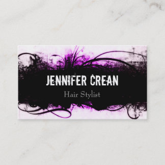 Rendez-vous Carte de visite rose et noir grunge