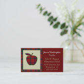 Rendez-vous Carte de visite rouge d'Apple du plaid du (Debout devant)